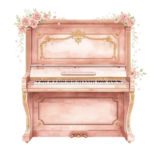 【楽器シリーズ】水彩アンティーク風クリップアート12+1セット|PNG背景透過