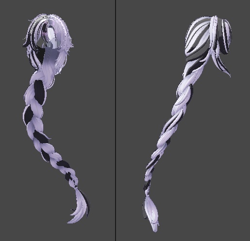 Long Braid Hairにメッシュを追加するマスク