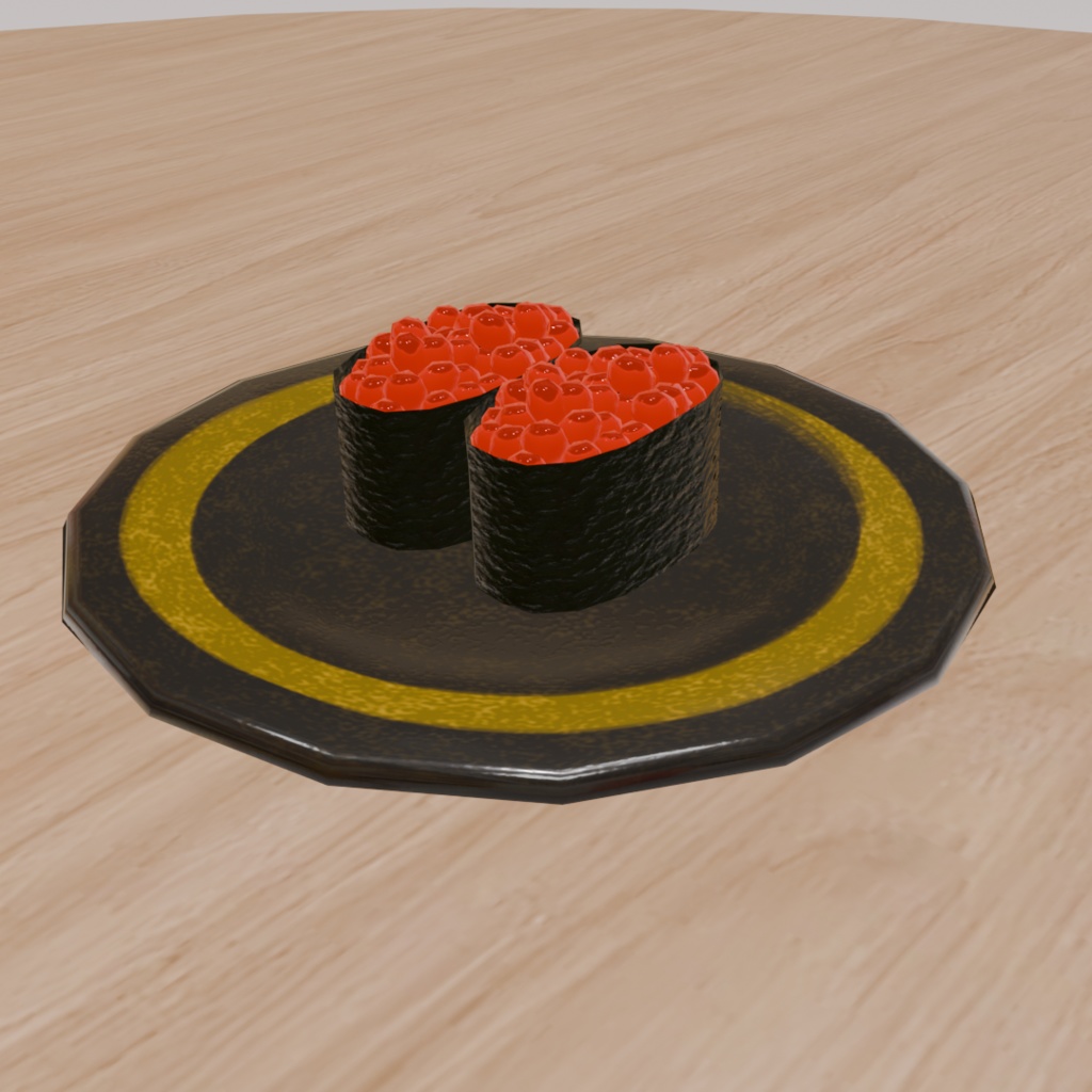 【無料】リアルな寿司 Blender/FBX