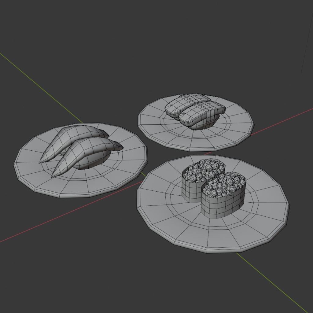 【無料】リアルな寿司 Blender/FBX