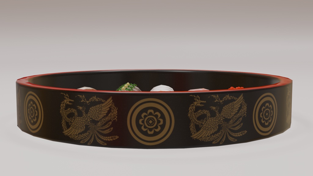 特上寿司モデル ~雅 -miyabi- ~ Blender/FBX