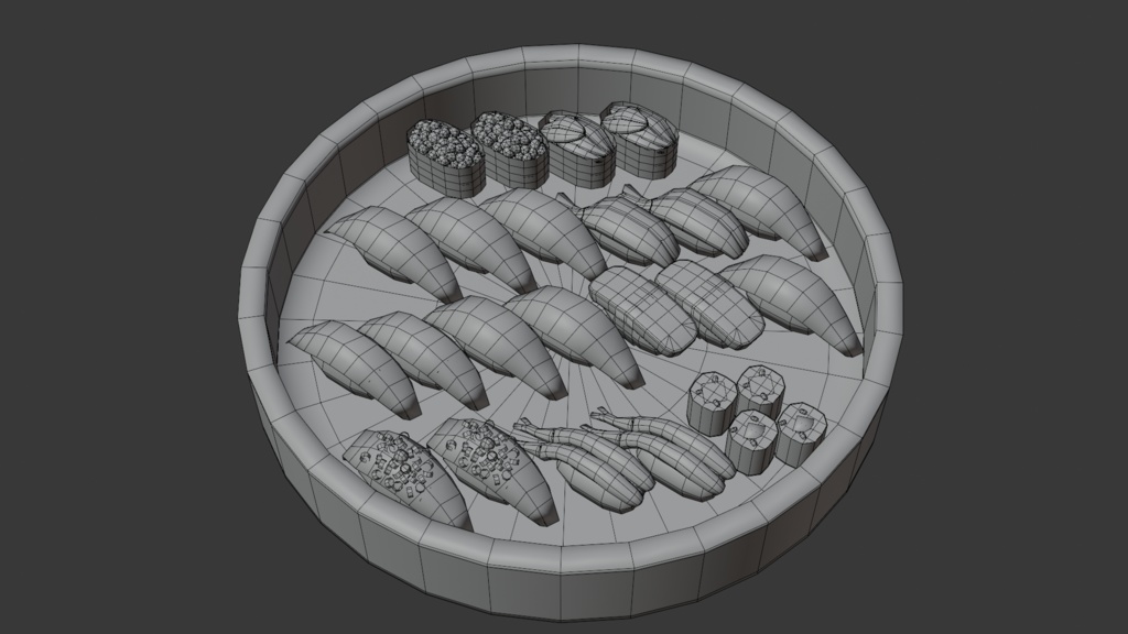 上寿司モデル ~龍-ryu- ~ Blender/FBX