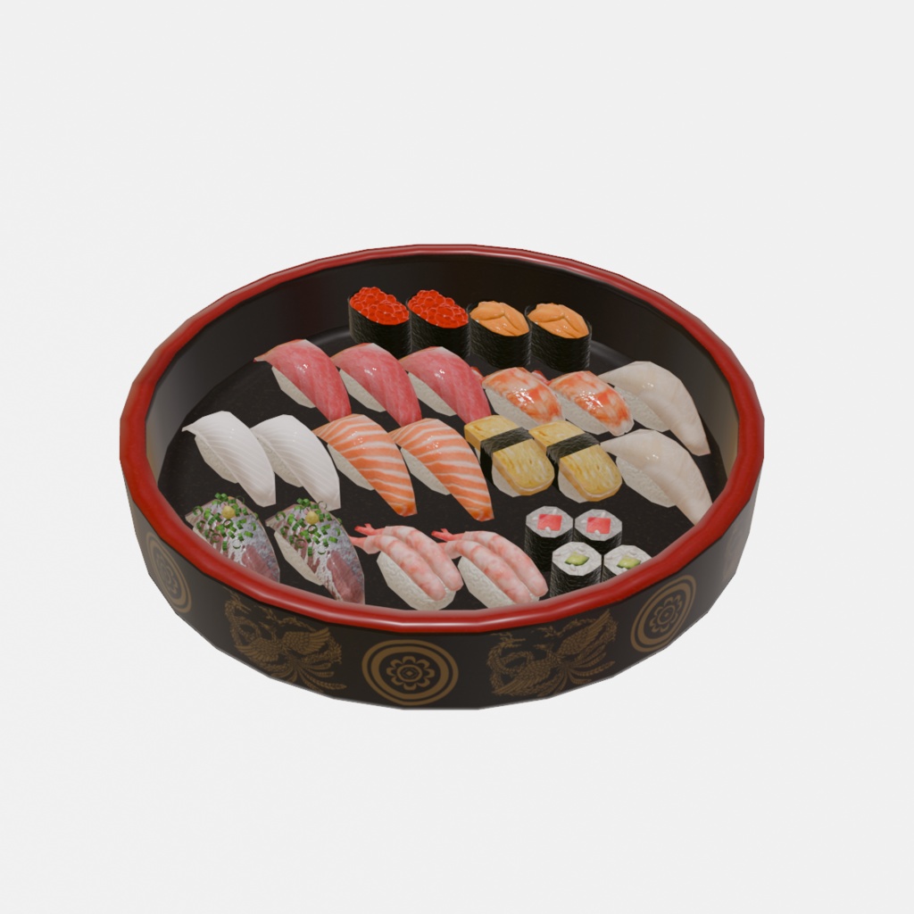 上寿司モデル ~龍-ryu- ~ Blender/FBX