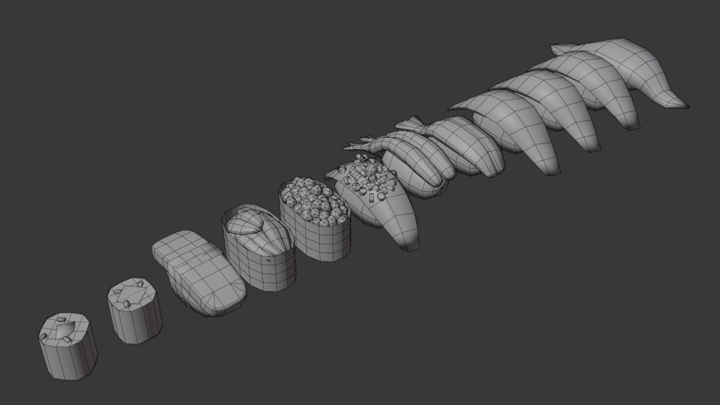 単品寿司12品セット ~12-piece sushi_asset~ Blender/FBX