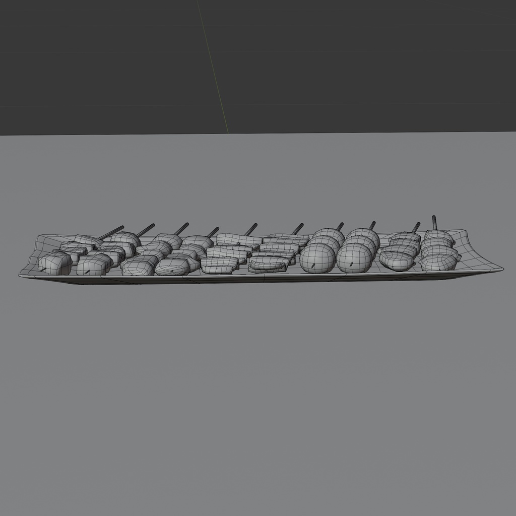 焼鳥の盛り合わせ(5種類)肉~Yakitori assortment (5 types)meet~Blender/FBX