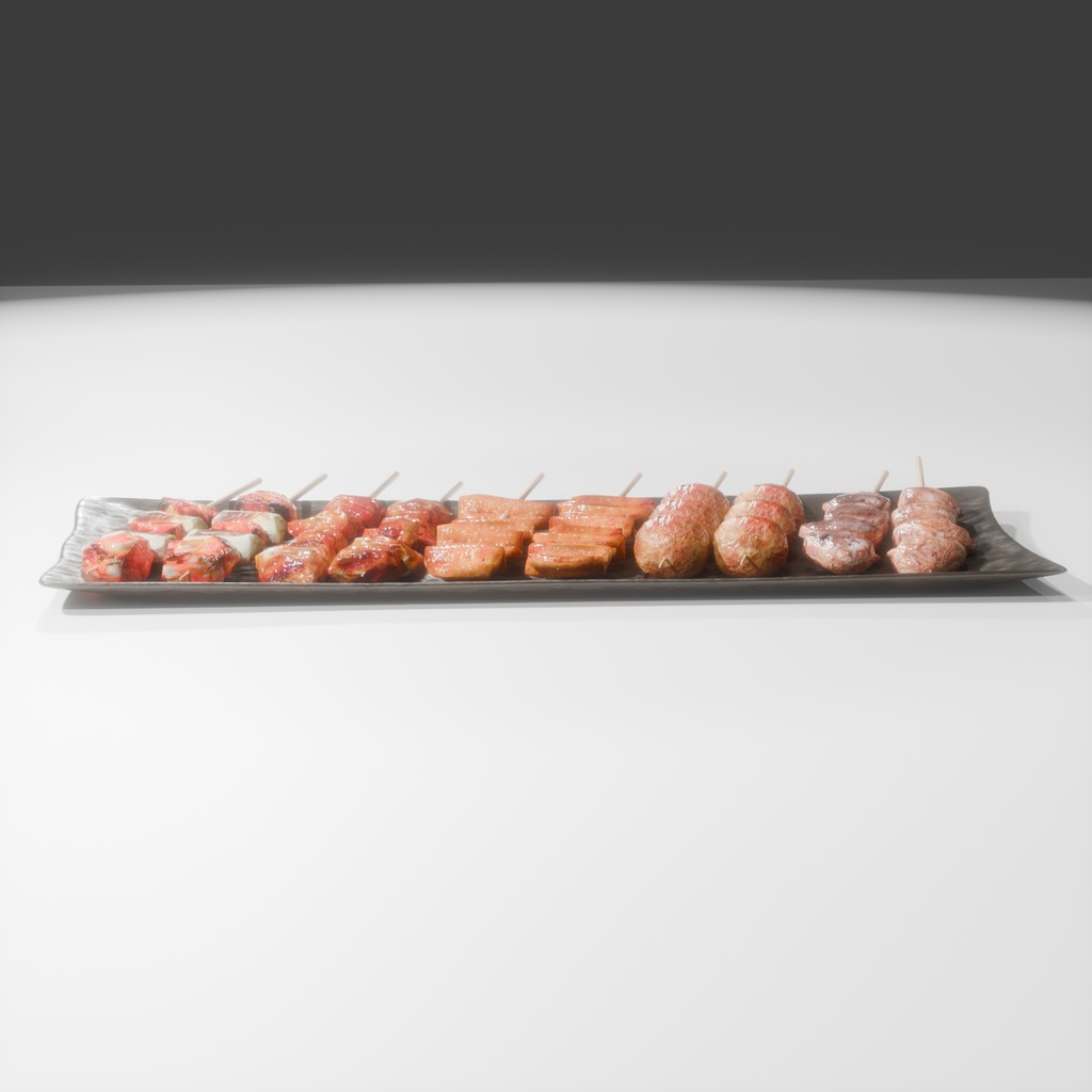 焼鳥の盛り合わせ(5種類)肉~Yakitori assortment (5 types)meet~Blender/FBX