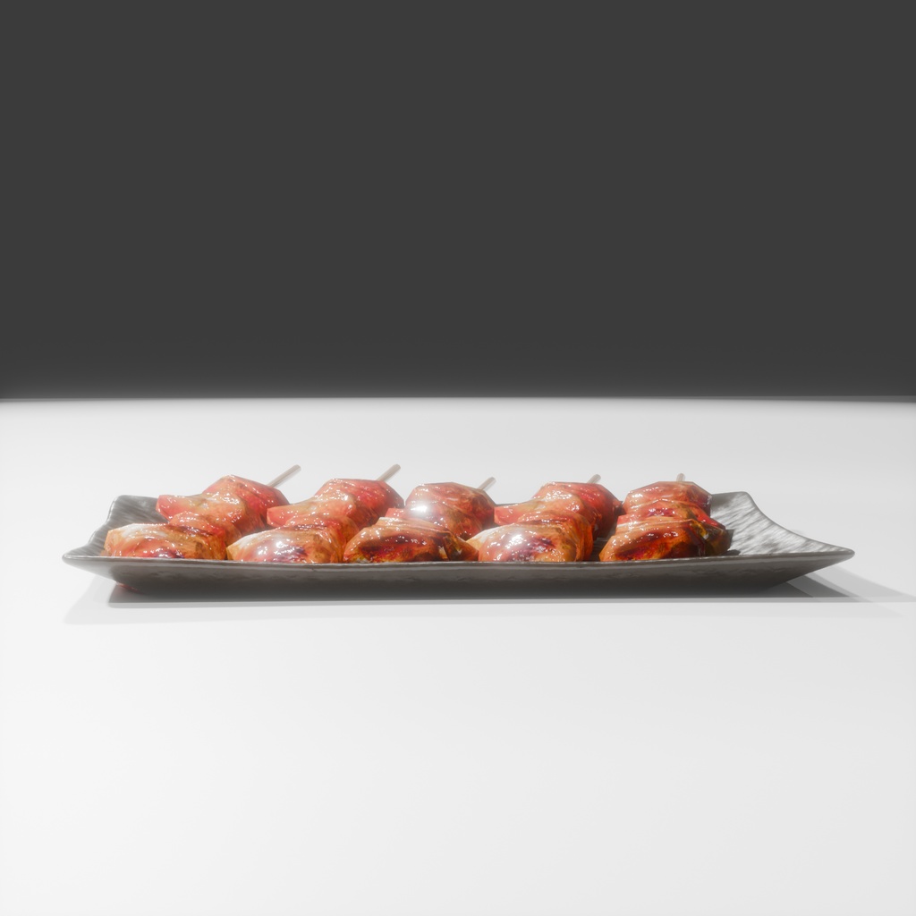 【無料配布】焼鳥のもも~Yakitori momo~Blender/FBX