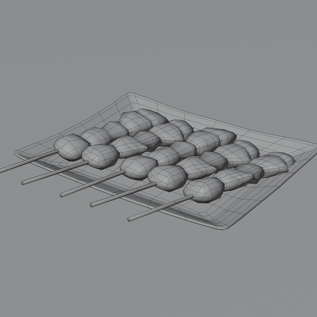 【無料配布】焼鳥のもも~Yakitori momo~Blender/FBX
