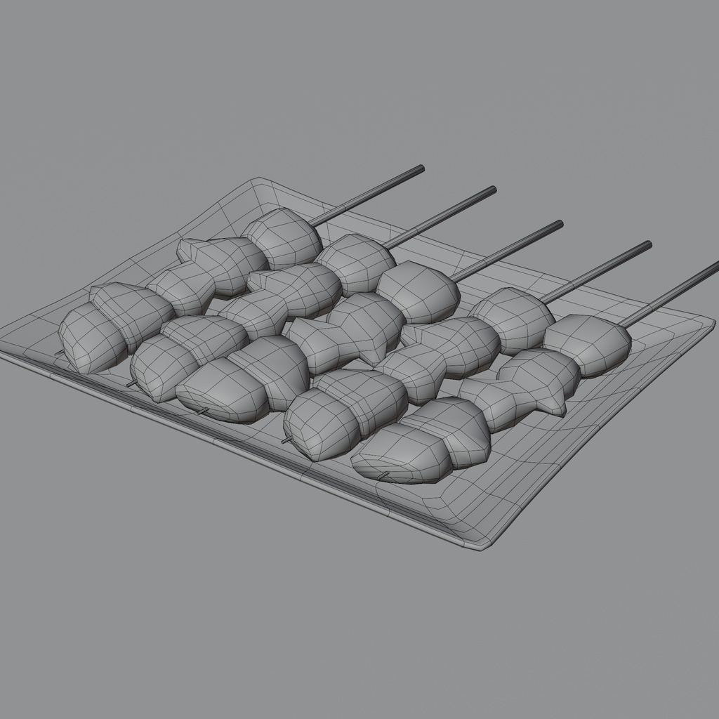 【無料配布】焼鳥のもも~Yakitori momo~Blender/FBX