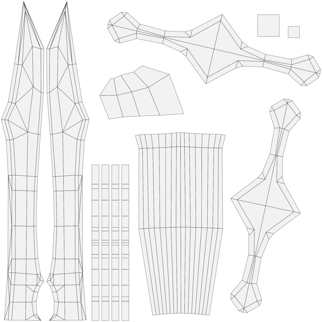 シンプルな剣モデル10種セット(ローポリ)~Blender/FBX