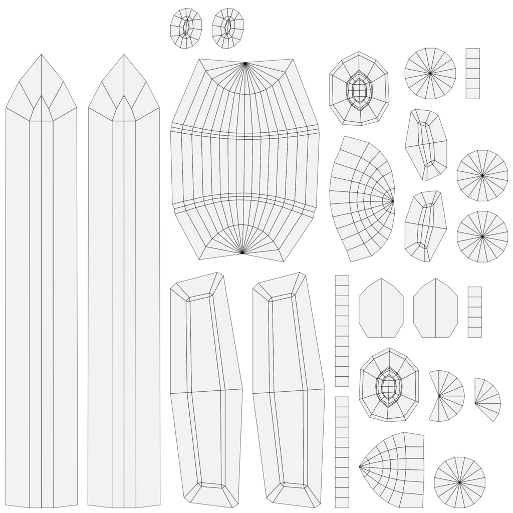 シンプルな剣モデル10種セット(ローポリ)~Blender/FBX