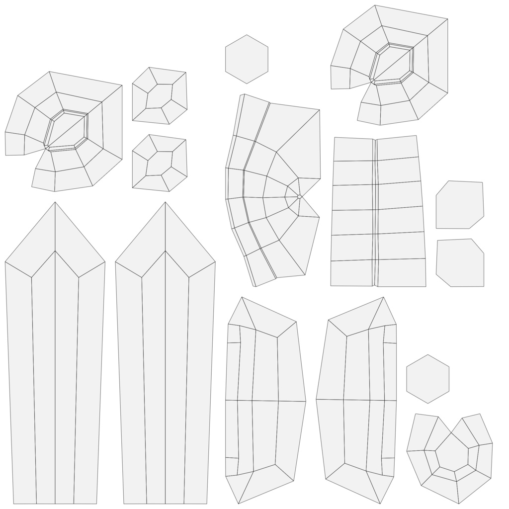 シンプルな剣モデル10種セット(ローポリ)~Blender/FBX