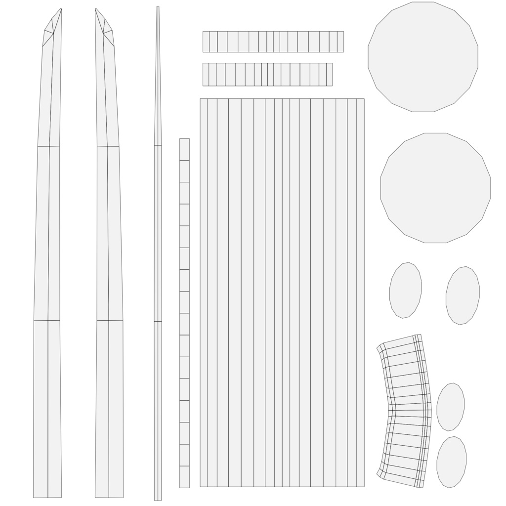 シンプルな剣モデル10種セット(ローポリ)~Blender/FBX