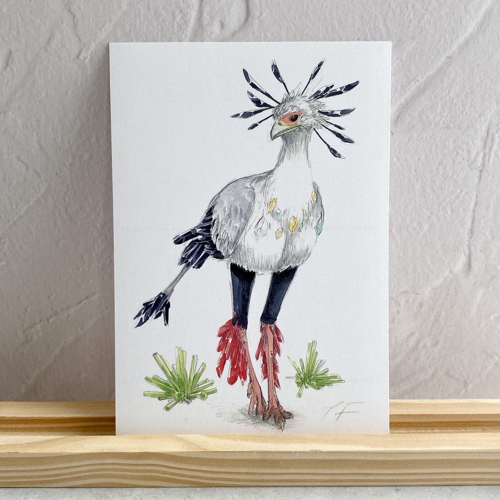 ポストカード【ヘビクイワシ × 鉱物】