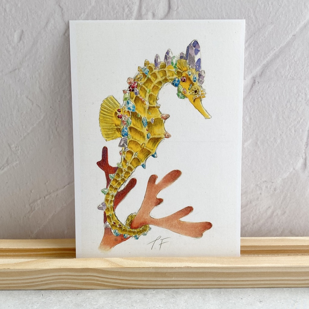 ポストカード【タツノオトシゴ × 鉱物】