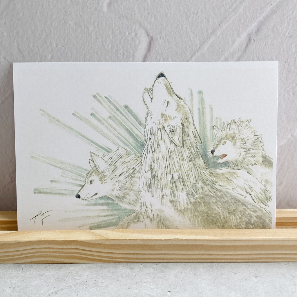 ポストカード【オオカミ × 鉱物】