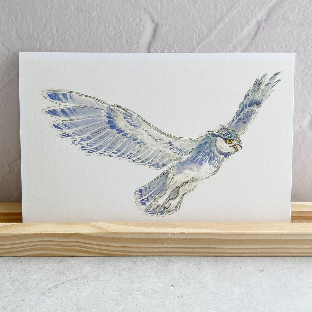 ポストカード【ミミズク × 鉱物】