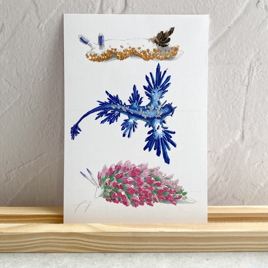 ポストカード【ウミウシ × 鉱物】