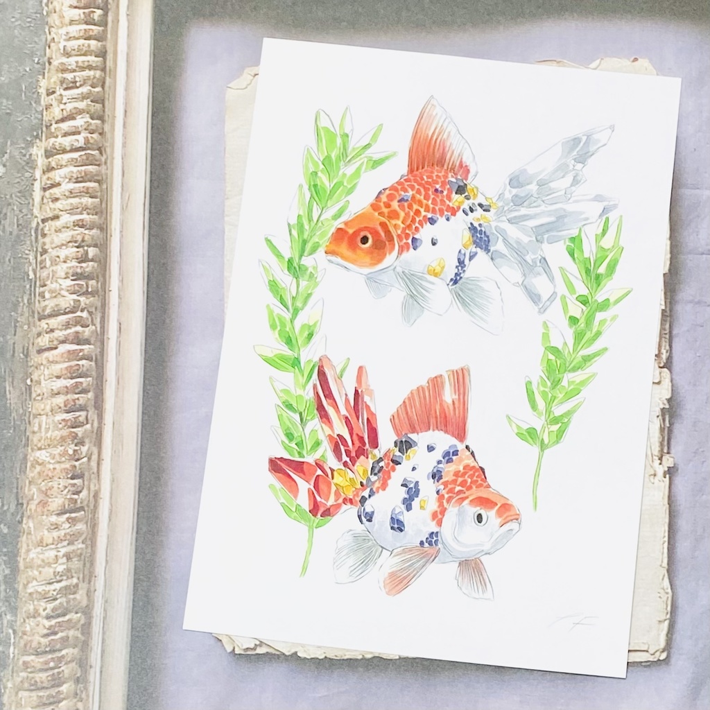 ポストカード【リュウキン × 鉱物】