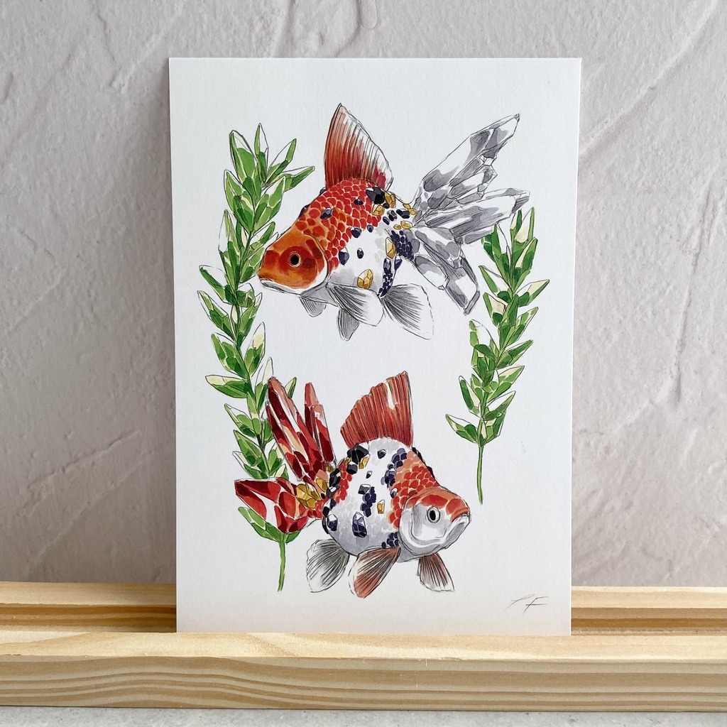 ポストカード【リュウキン × 鉱物】