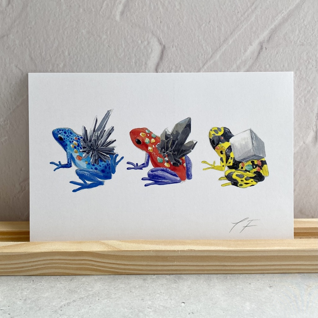 ポストカード【ヤドクガエル × 鉱物】