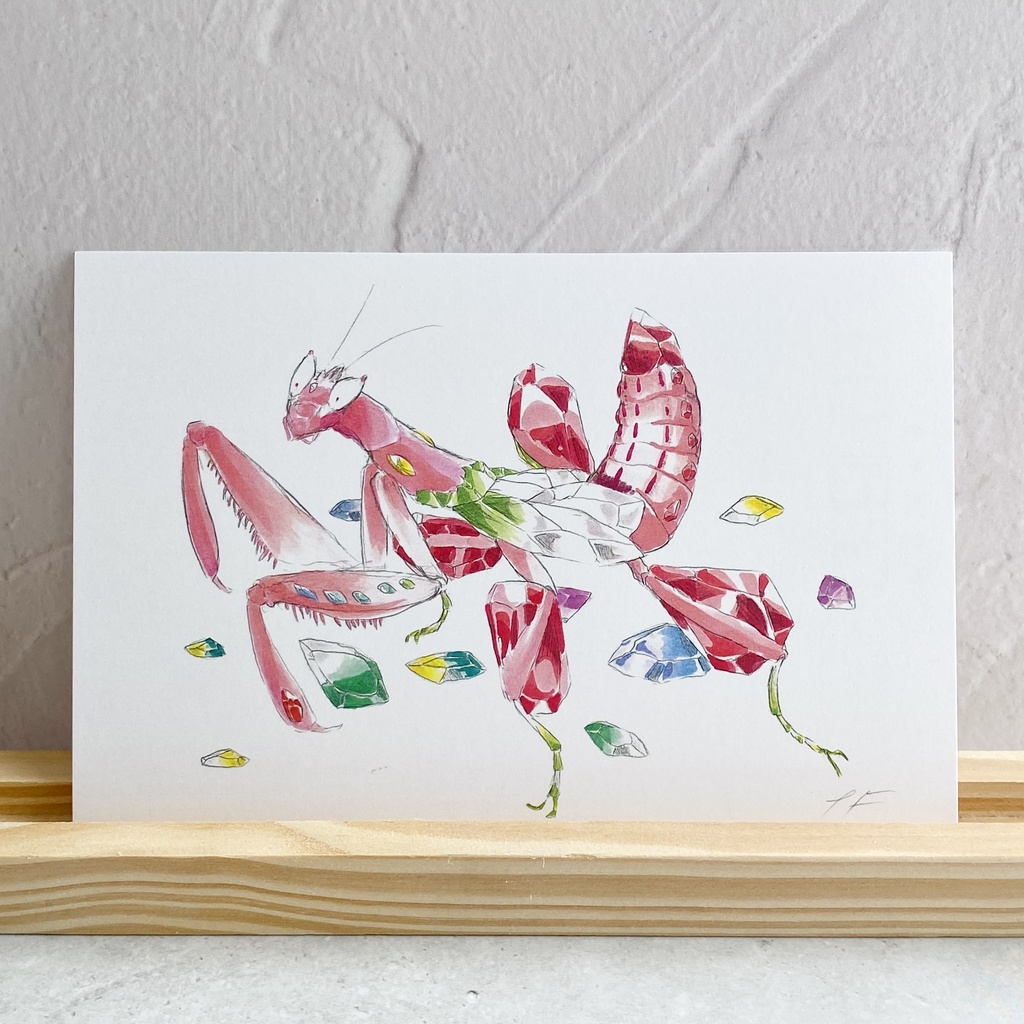 ポストカード【ハナカマキリ × 鉱物】