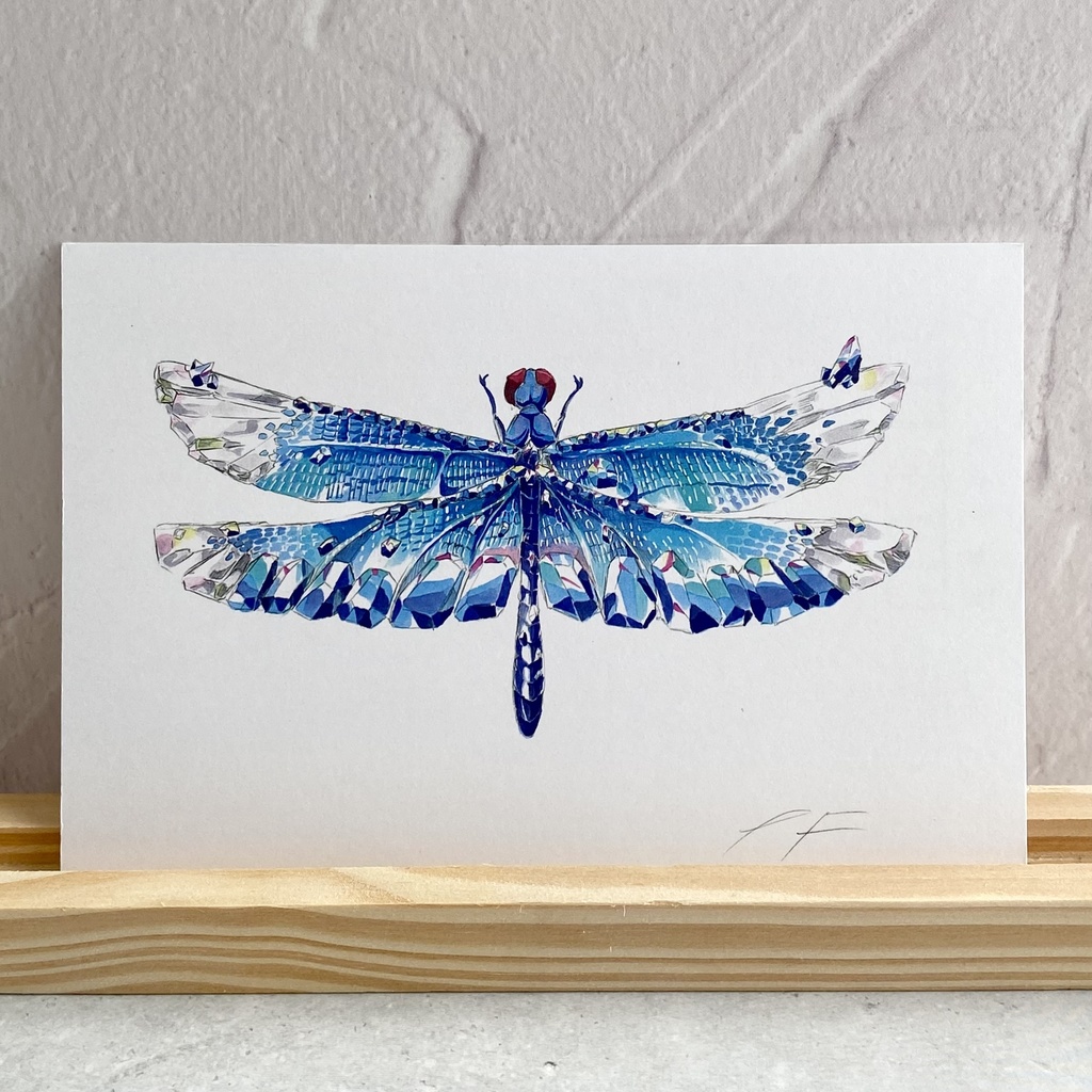 ポストカード【チョウトンボ × 鉱物】