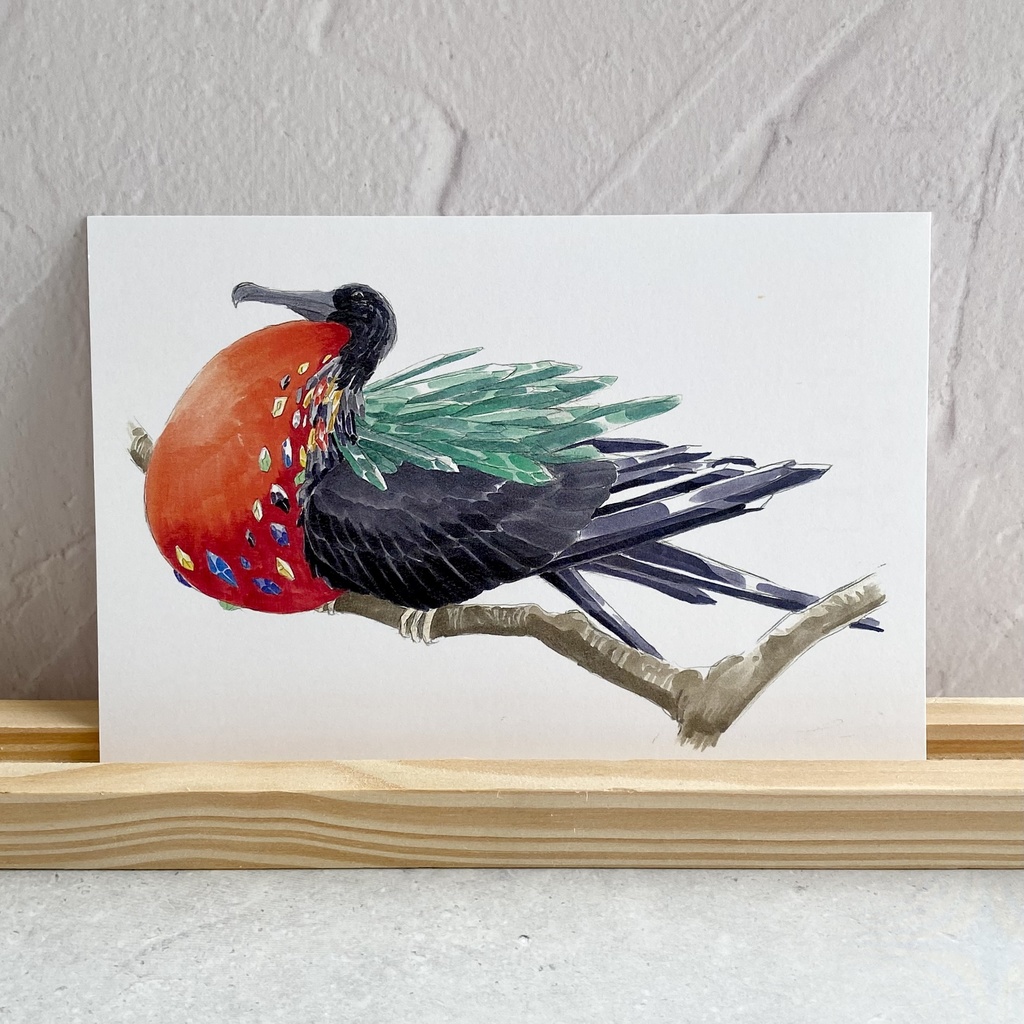 ポストカード【グンカンドリ × 鉱物】