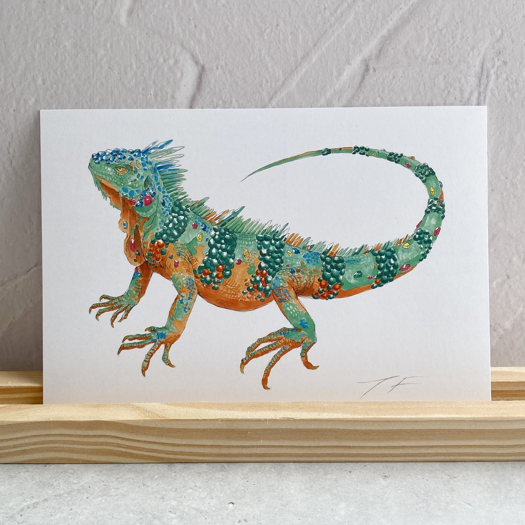 ポストカード【イグアナ × 鉱物】
