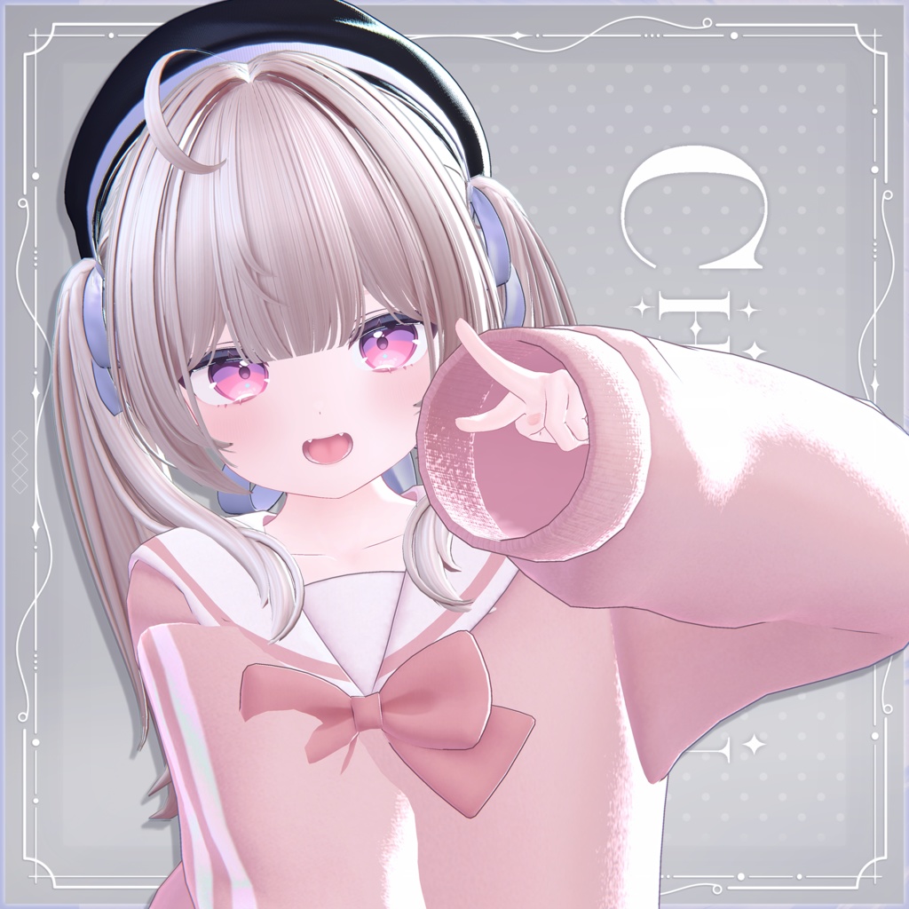 【VRchat】Noir Ribbon twin 【8アバター対応】