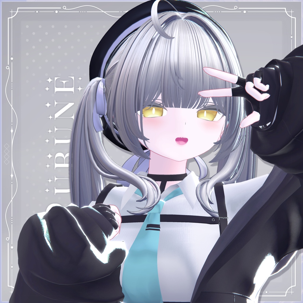 【VRchat】Noir Ribbon twin 【8アバター対応】