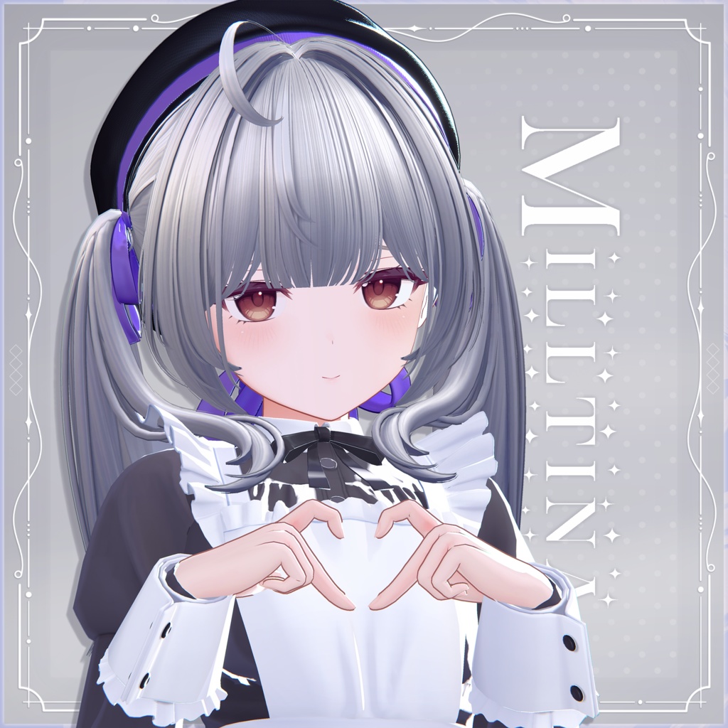 【VRchat】Noir Ribbon twin 【8アバター対応】