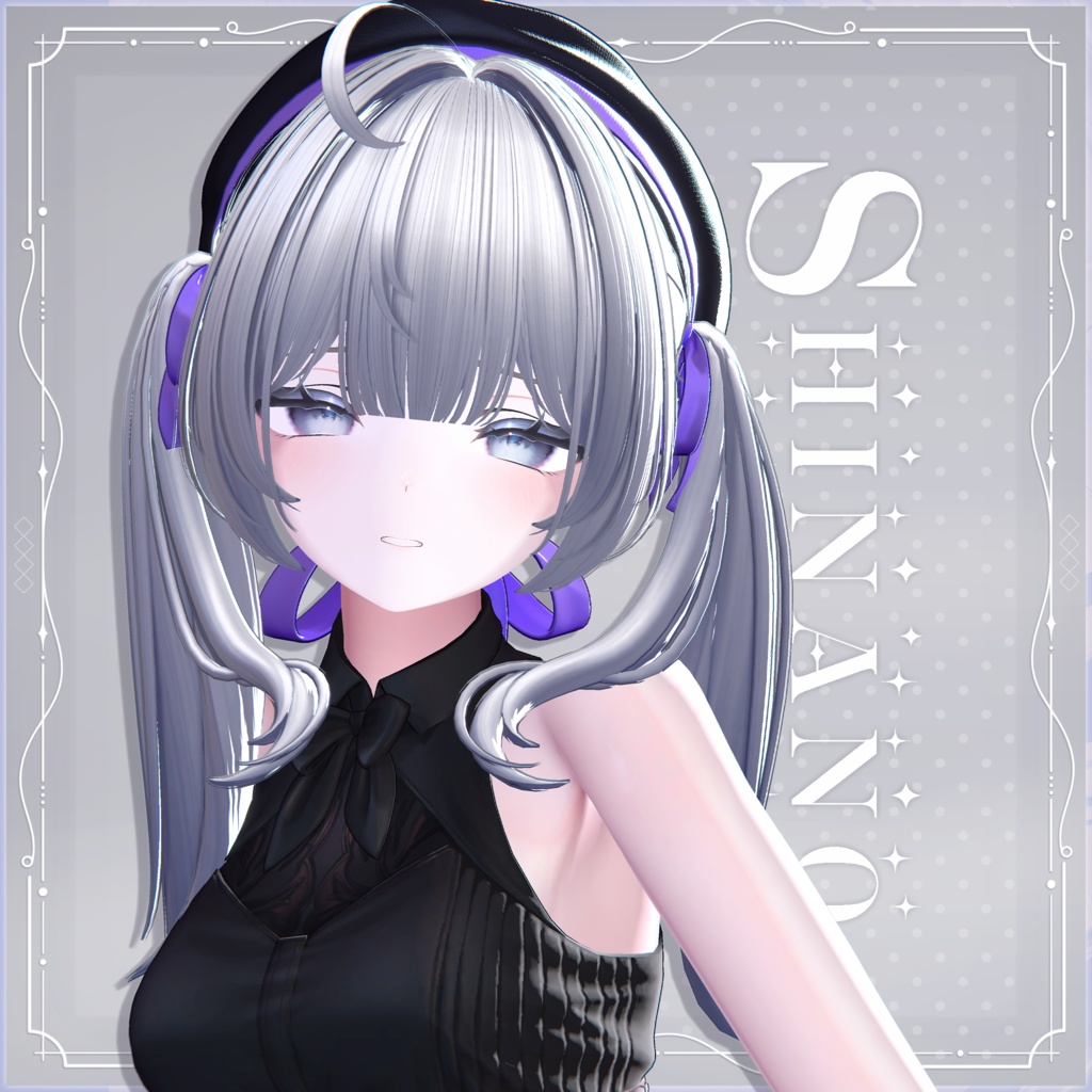 【VRchat】Noir Ribbon twin 【8アバター対応】