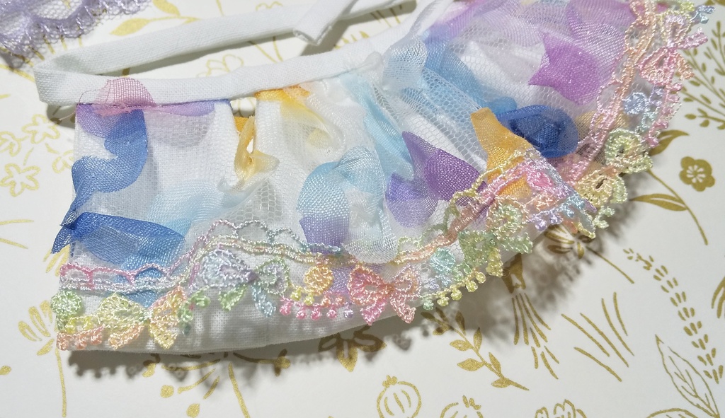 【パピぬい用】ゆめかわエプロンドレス〈パープル〉