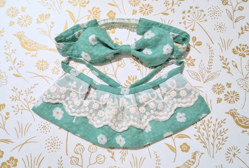 【ぱぴ用】白いお花のおひめさまエプロンドレス