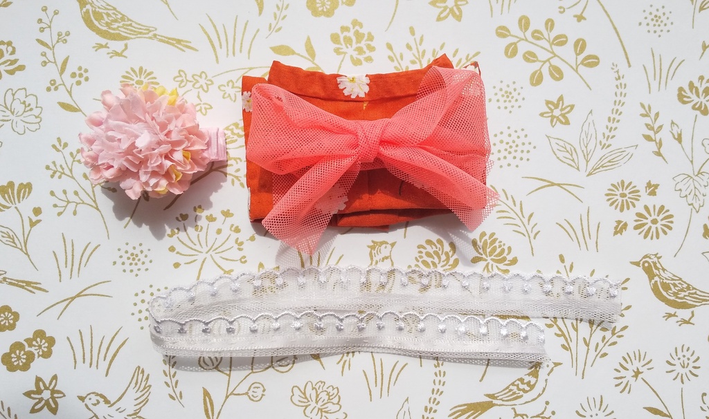 【ぱぴ用】ちいさなマーガレットの朱色浴衣セット