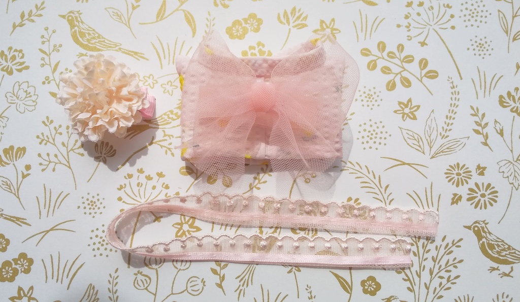 【ぱぴ用】ちいさな檸檬の桃色浴衣セット