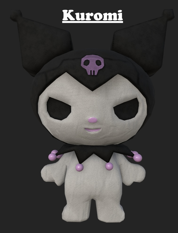 ❤️Sanrio Plushies (Kuromi, My Melody, Cinnamoroll) Assets for VRChat❤️