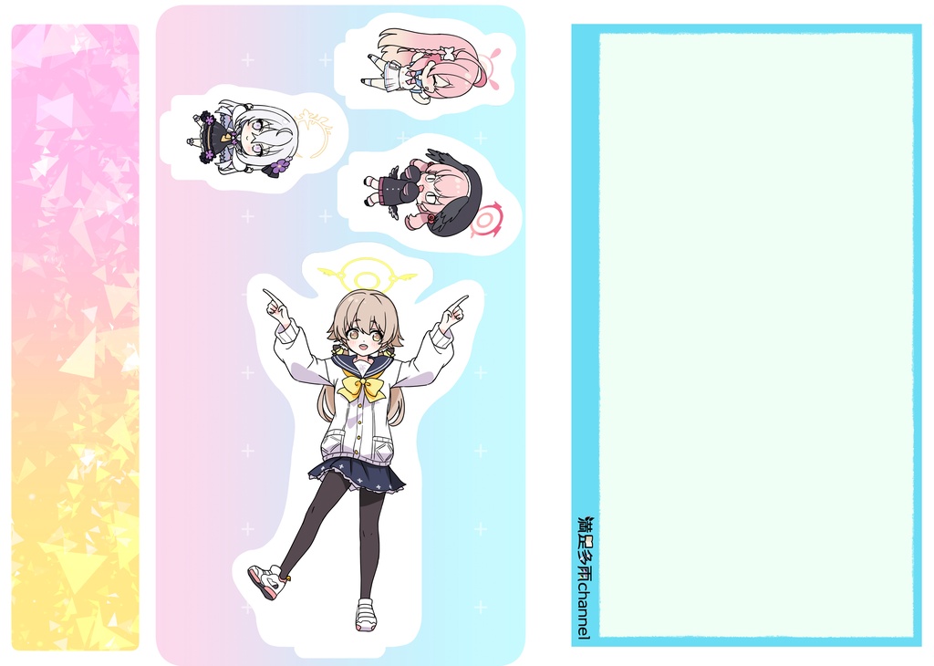 ポケダンス風ジオラマアクリルスタンド-補習授業部-