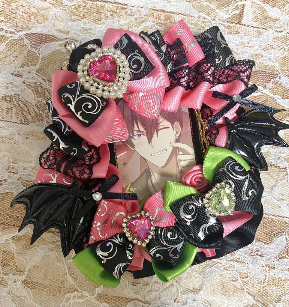 硬質ケースデコ 硬質ケース オタ活 リボン