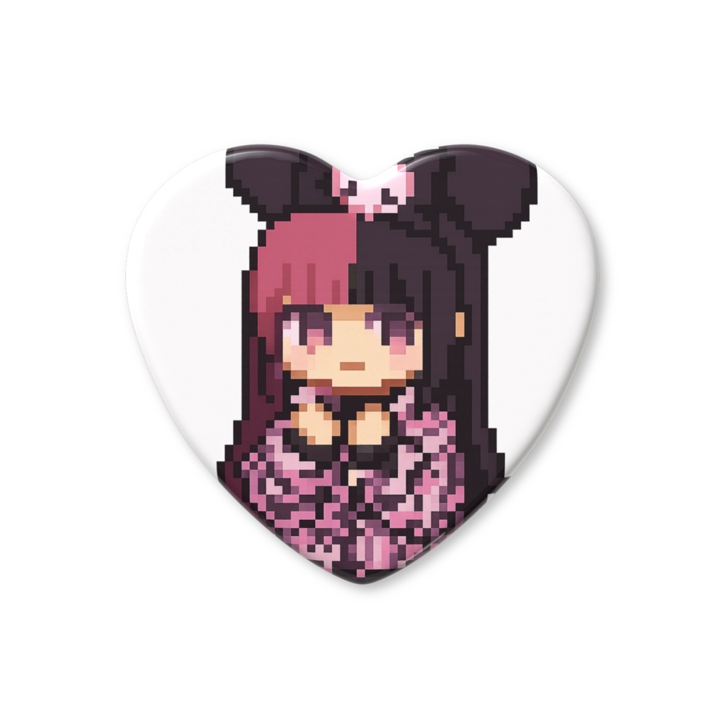ドット絵 ☠️ ハート缶バッジ