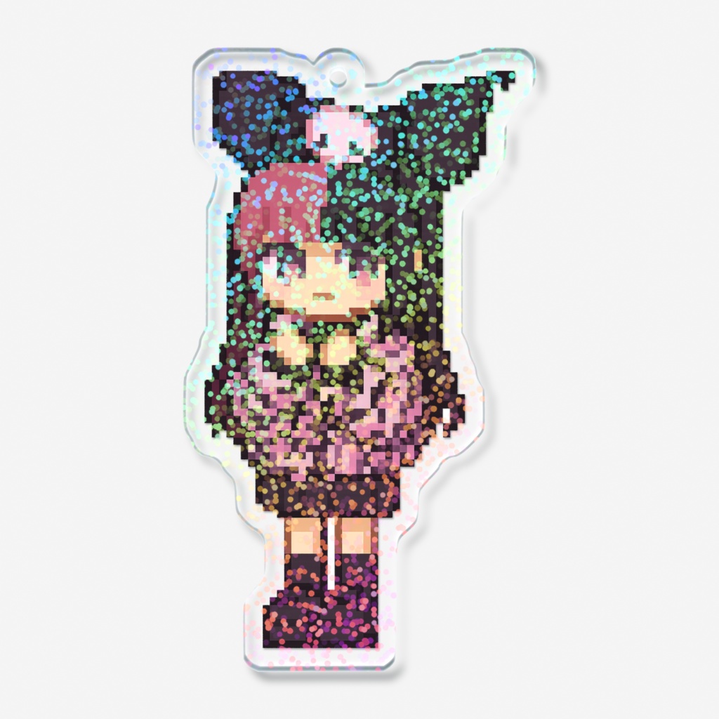 ドット絵 ☠️ キラキラキーホルダー