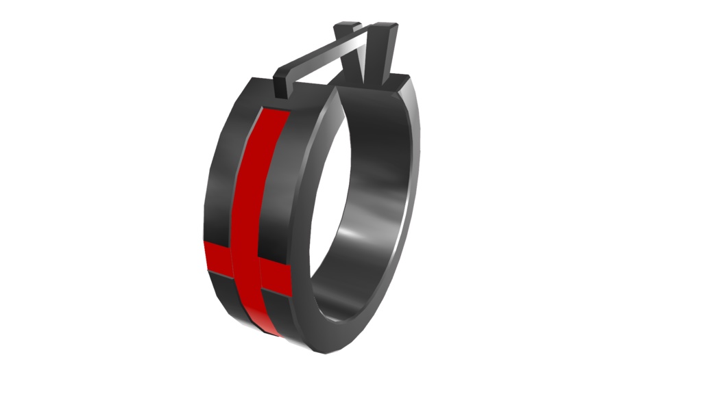 VRChat向け 片耳用ピアス 3色カラーバリエーションマテリアル付き