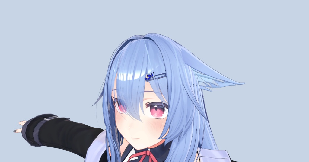 VRChat向け 蝶のヘアピン 桔梗ちゃん設定済み
