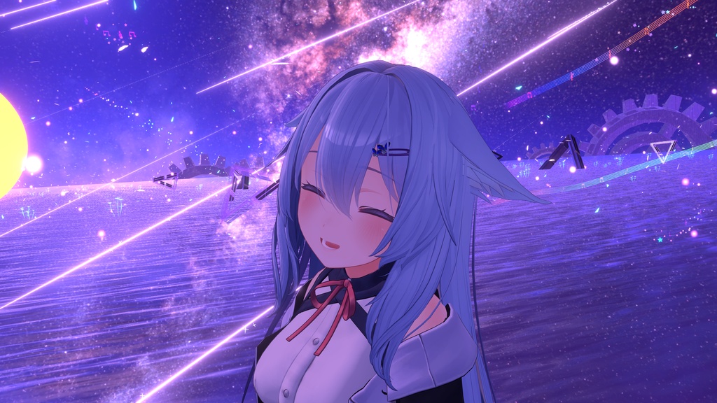 VRChat向け 蝶のヘアピン 桔梗ちゃん設定済み