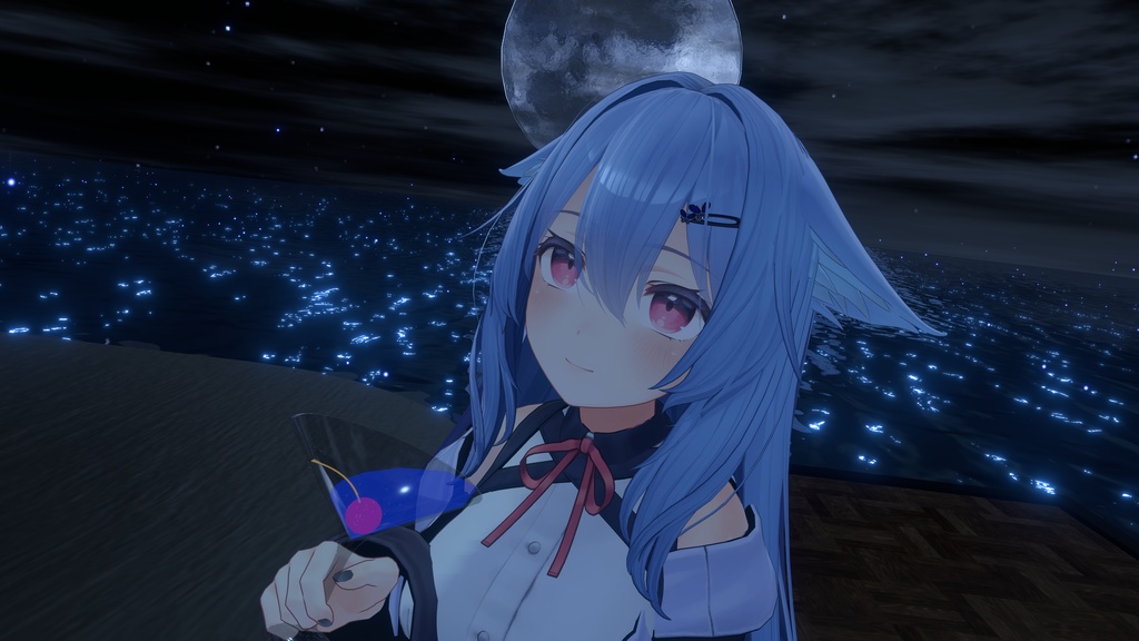 VRChat向け 蝶のヘアピン 桔梗ちゃん設定済み