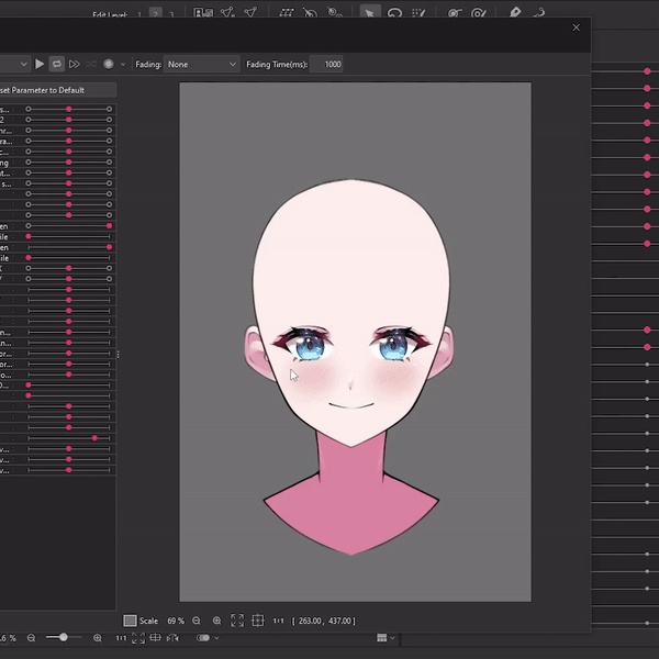 (source file cmo3)Vtuber Live2d Head Movement for Study