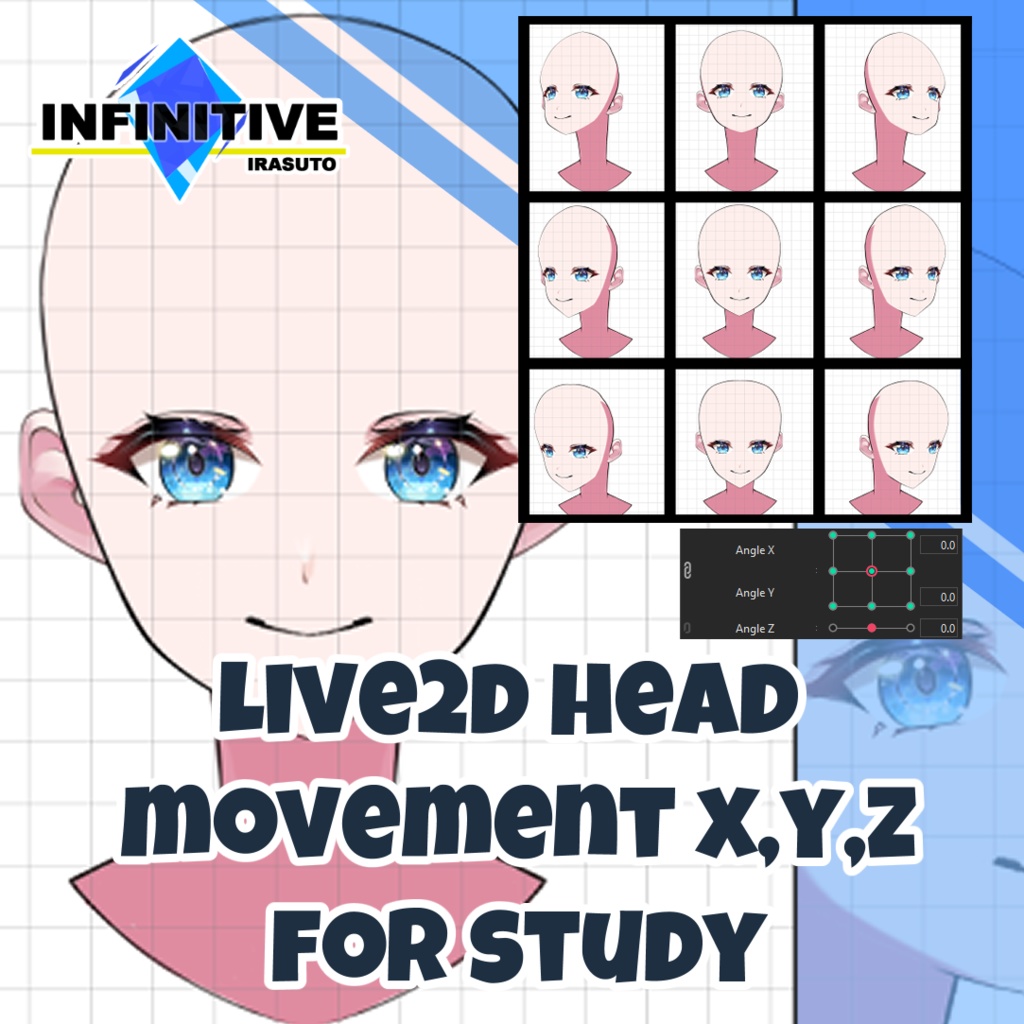 (source file cmo3)Vtuber Live2d Head Movement for Study