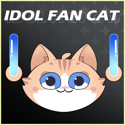 Idol Fan Cat | Live2d Asset Animated Head Accessory