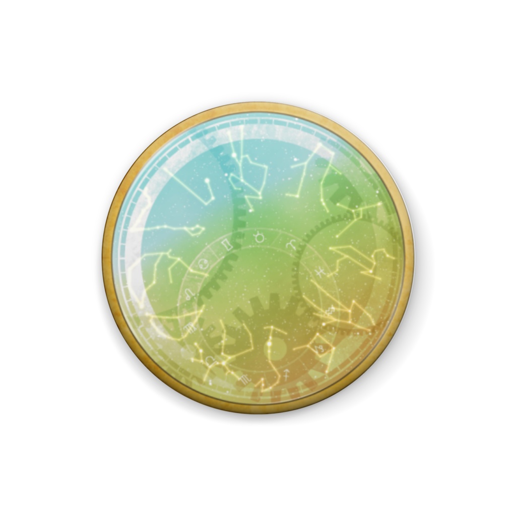 12星座盤缶バッジ(色違い3種)